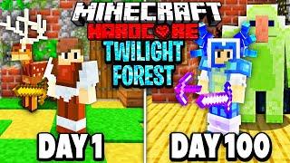 I Survived 100 Days in the TWILIGHT DIMENSION in HARDCORE Minecraft...