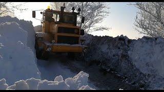 Трактор Кировец. Дорога домой. Пробираюсь по зимней степи.