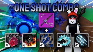 MIDNIGHT BLADE ONE SHOT COMBO WITH BEST V2 MELEE | Blox Fruits | 30M Bounty