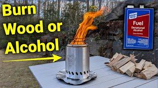 You Can Burn Wood or Alcohol with the Yefu Tabletop Smokeless Fire Pit / Stove!!