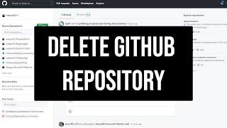 How to Delete a Repository in GitHub 2022