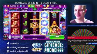 !notify on FB to enter the WHEEL | Jackpot World with Andrei