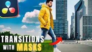 How to Mask in Davinci Resolve 19 FREE | Masking Transition Tutorial