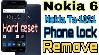 Nokia 6 (Ta-1021) Hard reset | Phone Unlock easily | nokia 6 pattern pin password remove ||