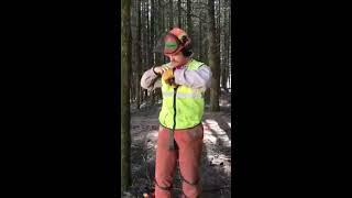 A safe way to start a chainsaw.... Blooper reel
