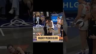 Caitlin Clark got pushed to the ground by Marina Mabrey 