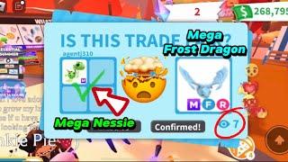  I Traded My MEGA NESSIE + I Got A MEGA FROST DRAGON & More!! Adopt me trading