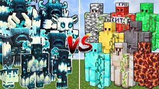 All MINECRAFT GOLEMS vs ALL MINECRAFT WARDENS | Minecraft Mob Battle