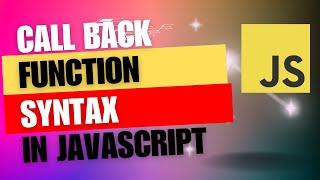 How to use callback function in real time | JavaScript Interview