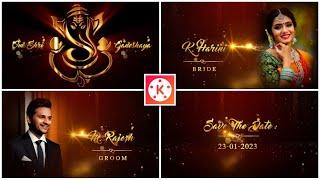 Cinematic wedding invitation video editing telugu | kinemaster wedding invitation video editing 2023