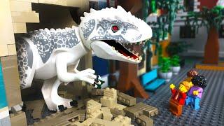 LEGO Dinosaurs of Jurassic World | Indominus Rex Attack - Stop Motion Animation