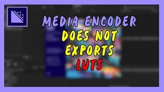 Adobe Media Encoder Does Not Export LUT's - How to Fix it?