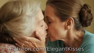 Older Woman kissing with Grandmother | Lesbian Kissing Compilation - Video