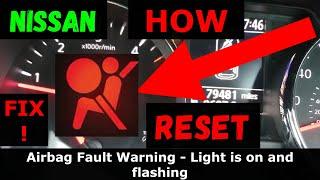 NISSAN - How To RESET / FIX  Airbag Light in 2 min - Fast & Easy! No Tools!