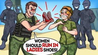 Army boss made me run 10 miles in heels