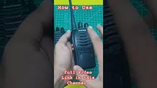 Bf888s Walki talki | | How to use #youtuber #viralvideo #shortsvideo