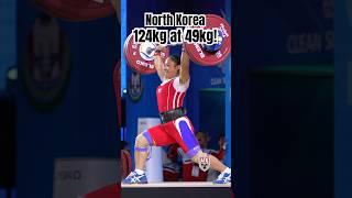 Ri Song Gum (49kg North Korea ) 124kg / 273lbs C&J! #weightlifting #northkorea