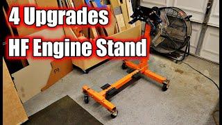 Harbor Freight Engine Stand Modifications | Rotator Upgrade | Improved Wheels | Drip Tray