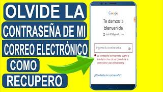 Cómo recuperar la contraseña de mi correo electrónico    Recuperar mi correo electrónico