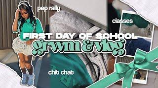 GRWM: FIRST DAY OF SCHOOL + VLOG *junior year* | Victory Marrie