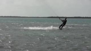 larry grimm kitesurfing at seagull island, florida keys