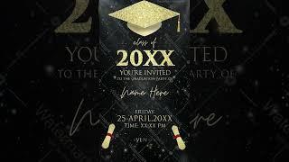 Graduation Party Invitation Video | Online Graduation Party Video Invite Templates | VG-2049