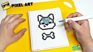 Dog PIXEL ART ! РИСУНКИ ПО КЛЕТОЧКАМ HOW TO DRAW