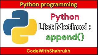 list append method in python.