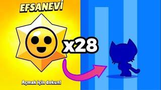 28 TANE STAR HEDİYESİ AÇTIM KİT ÇIKTI! ÇOK ŞANSLIYIM! Brawl Stars