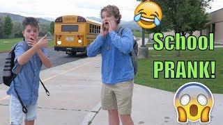 OUR HUGE SCHOOL PRANK! Bringing our COUSIN to SCHOOL! | Brock and Boston