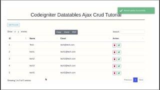 Codeigniter Datatables Ajax Crud Tutorial