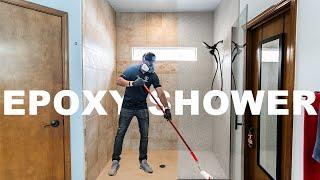 Epoxy Shower Over Tile | Granite Stone Look