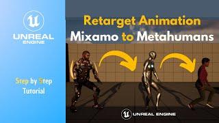 Retarget Animations: Mixamo to Metahuman Unreal Engine 5 Tutorial #beginnerfriendly #unrealtutorial