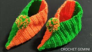 New design Jutti in Hindi step by step | Crochet Ladies Socks