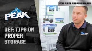 PEAK Commercial & Industrial Diesel Exhaust Fluid: Tips On Proper Storage