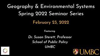 Spring 2022 GES Seminar Series with Dr.  Susan Sterett