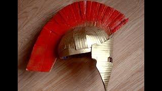 Cardboard spartan helmet - DIY tutorial