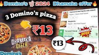 Get 3 Domino's Pizza @₹13|Domino's pizza offer|Domino's pizza offers for today|dominos offer today