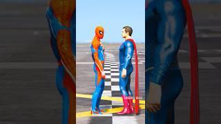 GTA V : SPIDER-MAN VS SUPERMAN SUPERHERO BATTLE  #shorts #gta5