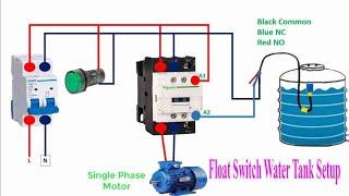 How to Float switch water Tank setup single phase Motor conaction MSF Electrical information