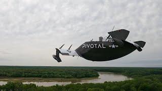 First Ever Drone's Eye view of TWO Pivotal Black Fly eVTOLs in Flight!