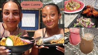 INDIAN food | tikka chaat, chicken biryani, rose lassi