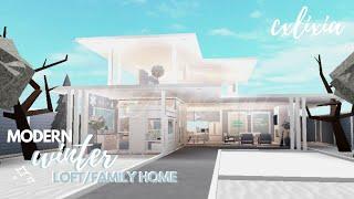 ROBLOX | Bloxburg: Winter Aesthetic Modern Loft/Family Home | Speedbuild & Tour | cxlixia