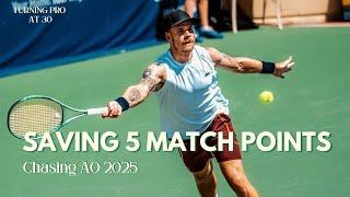 I Saved 5 MATCH POINTS Against A Top 300 Player - ATP Challenger 75