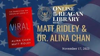 Online and book event at the Reagan Library with Matt Ridley and Dr. Alina Chan