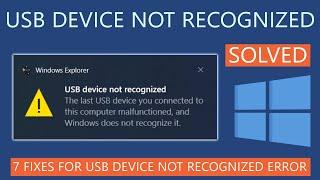 How to Fix USB Device Not Recognized Error on Windows 10?