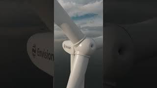 Elegant Envision offshore wind turbine 3d animation