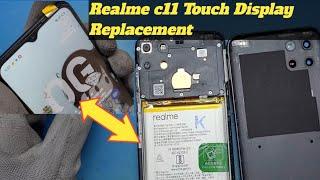 Realme c11 LCD Display With Touch Screen Digitizer Glass Combo Replacement