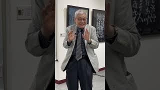 陳持平醫師畫家 大愛大美陳持平創作展開幕式接受媒體採訪側拍20250614片長17秒
