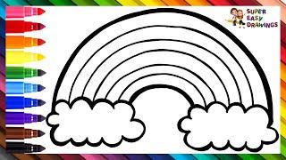 How To Draw A Rainbow  Drawing And Coloring Rainbow  Drawings For Kids